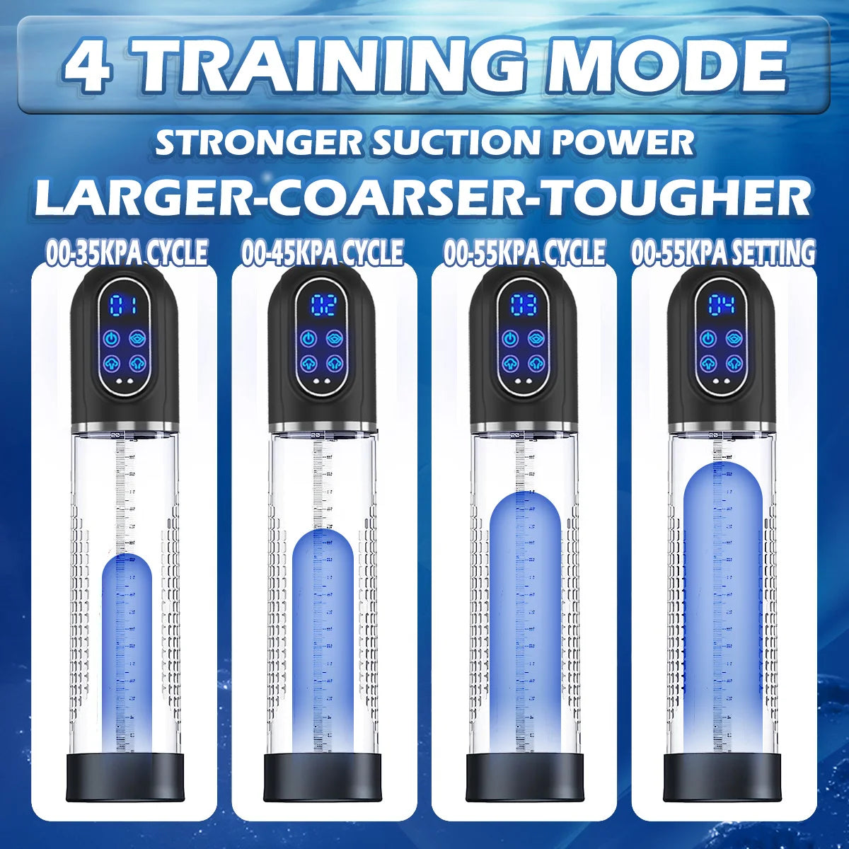 Electric Penis Pump IPX7 Waterproof Suction Penis Extender Dick Enlarger Vacuum Penis Enlargement Masturbator Sex Toys for Men