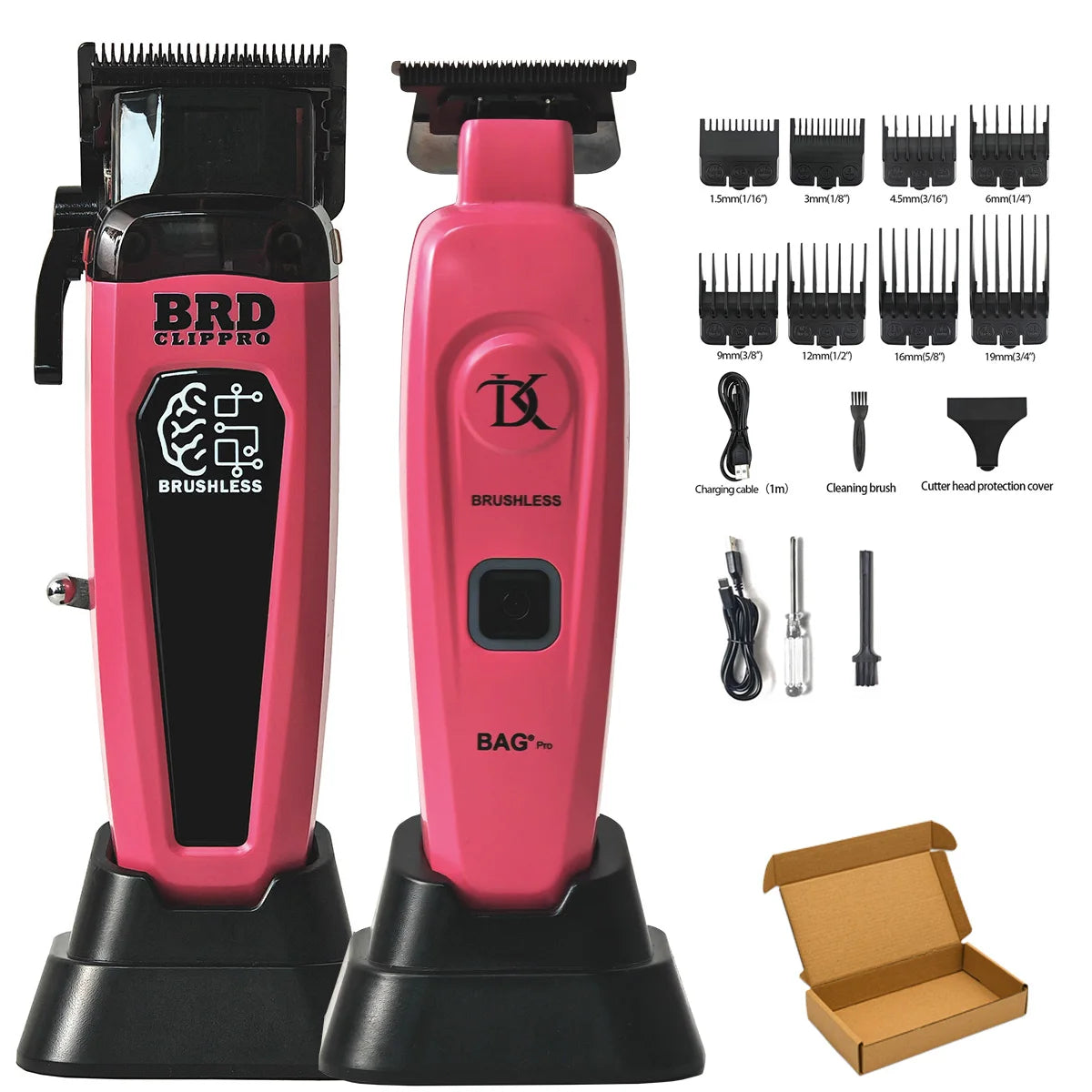 BRDCLIP 7500RPM Brushless Motor Professional Hair Clipper Barber Hair Cutting Machine Kit Salon Hair Trimmer for Men 106 078