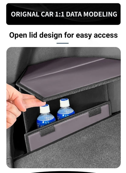For Byd Song Plus Seal U 2020-2025 Car Foldable Trunk Storage Box Portable Multipurpose Organizer Case Side Groove Storage Box