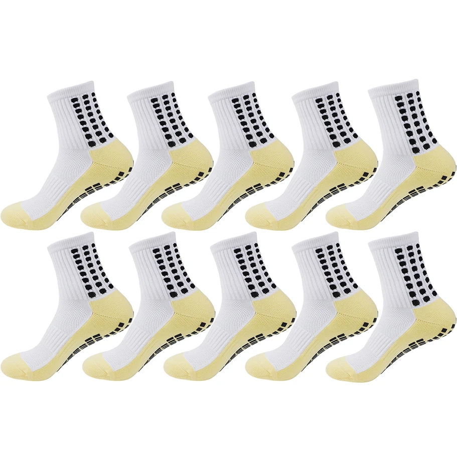 HLHYX Non Slip Grip Socks Men Women Towel Bottom Breathable Shockproof For Football Basketball Running