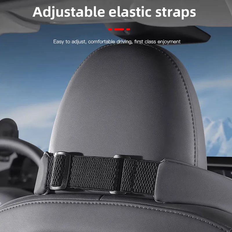 High-end Leather Car Seat Headrest Memory Foam Comfort Neck Pillow For Tesla SpaceX Model 3 Y S X Y-Eur Highland Roadster Bonina