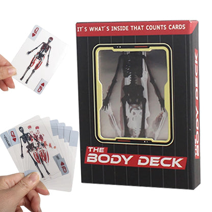 The Body Deck Skeleton Playing Cards Multifunctional Transparent Anatomy Poker Cards Skeletons X-Ray Designs Educational Gift