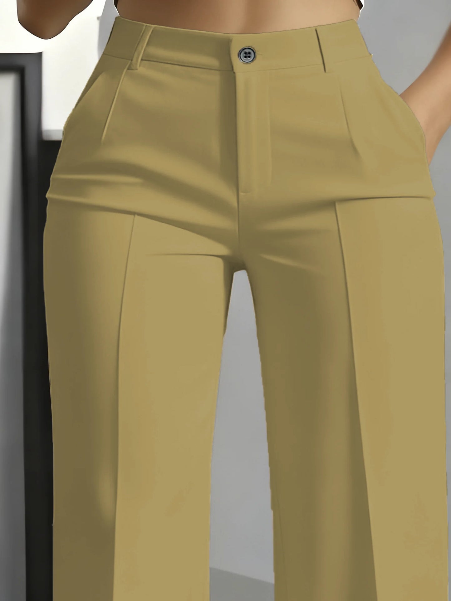 New 2025 Women's High-Waisted Draped Straight-Cut Suit Pants Simple European American Cross-Border Fashion for Women