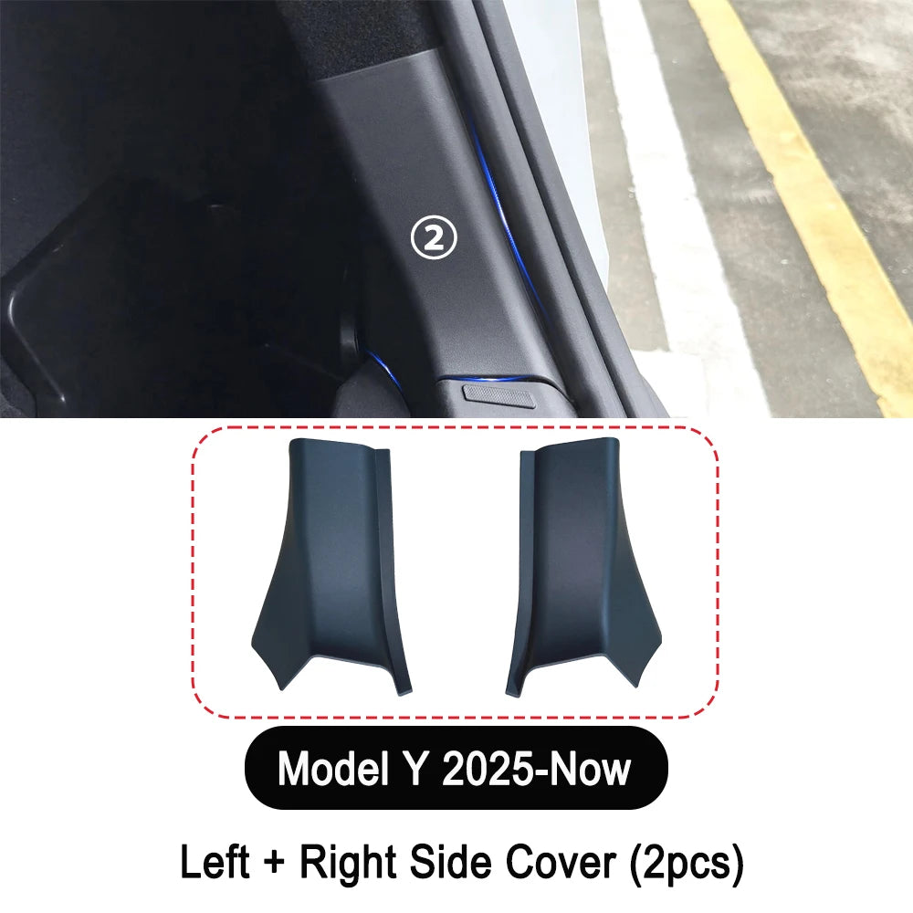 For Tesla Model Y Juniper 2025 2026 Trunk Threshold Strip TPE Mats Sill Guard Rear Cargo Kick Pad Protector Interior Accessories