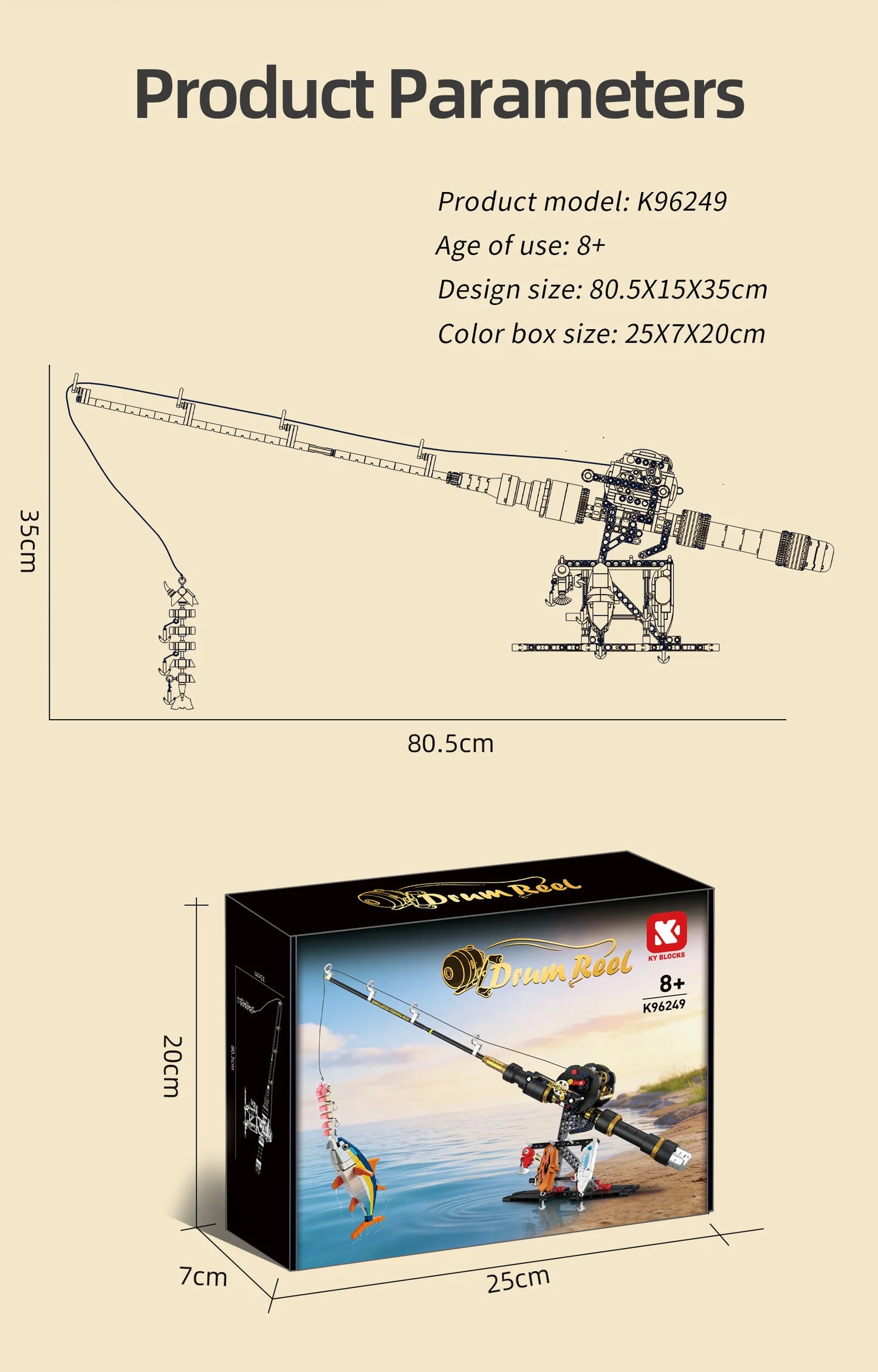 400+ PCS Fishing Scene Building Block Toy, Cool and Stylish, Family Interactive Scene Game and Personal Hobby Collection