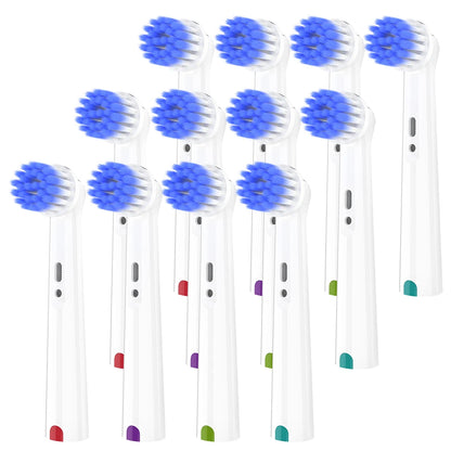 4/12/20 Count Extra Soft Replacement Brush Heads Compatible with Oral B Electric Toothbrush, Toothbrush Head for 1000/500/100