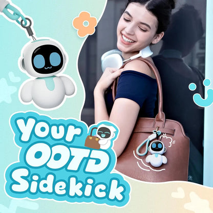 ENERGIZE LAB Eiliko Aquamarine  Your Tiny AI Charm Robot That Matches Every Daily Outfit, Fun Electronic Pendant Toys For Kids