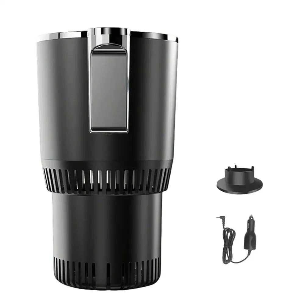 Smart 12V Portable Mini Can Fridge Cooler & Warmer, 2-in-1 Single Cup Holder Chiller for Car & Office Desk Travel Mug Heater