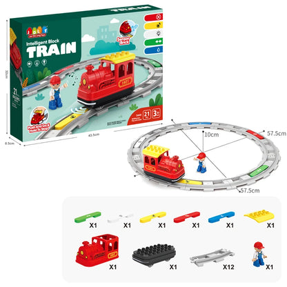 Rail Transport Big Size Building Blocks Creative Track Accessories Assemble Toys For Children Bricks Compatible City Train Set