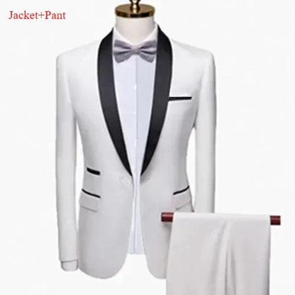 Men's Lapel Black Suit Set Coat Vest Trousers / Business Groomsmen Groom Wedding Dress Fprmal Blazer Pants