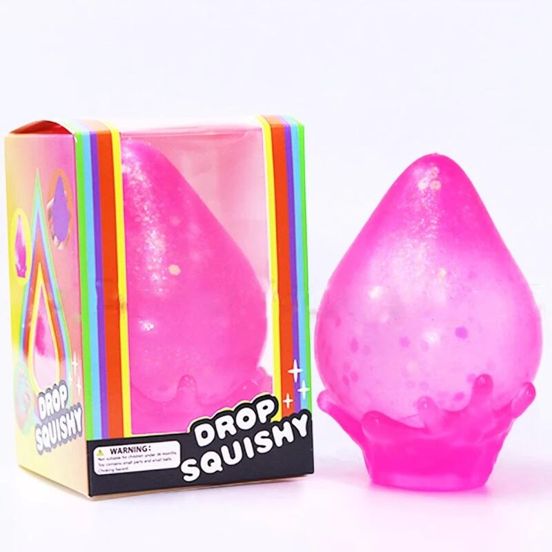 Needoh Dream Drop Gumdrop Super Solid Anti-Stress Squeeze Glitter Raised Texture Bumpy Relief Pressure Relax ADHD Sensory Toy