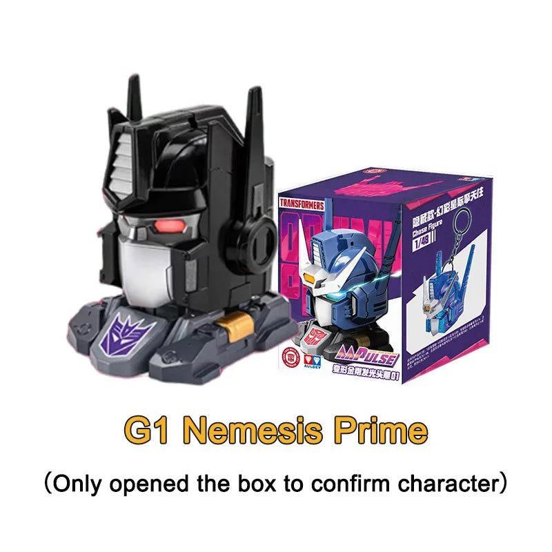 New AULDEY Transformers G1 Toy AAP Series Light-Up Head Sculpt Mecha Model Optimus Prime Dual Modes Pendant Display  Figure Gift