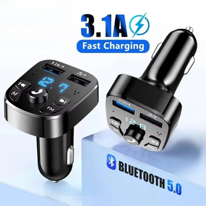 1-10Pcs Car Bluetooth Audio MP3 Player 3.1A Fast Charging Dual USB Car Charger Adapters Bluetooth FM Transmitter Receiver