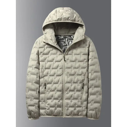Men Graphene Down Jacket Winter Solid Color Lightweight Short Coat Casual Outdoor Puffer Jacket