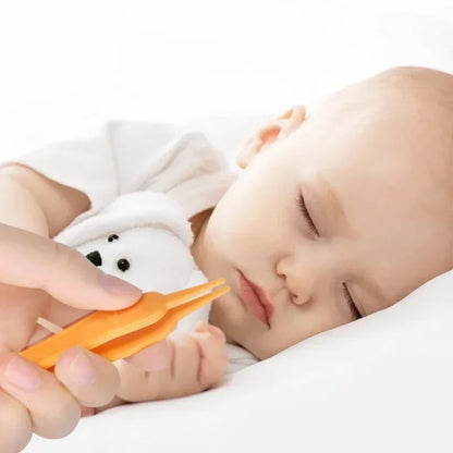 Baby Plastic Tweezers Nose Cleaner Tool Kids Safety Tweezers Cleaning Forceps Toddler Nasal Cavity Care Supplies Baby Essentials