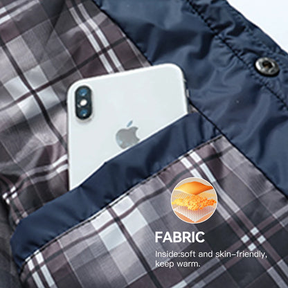 Men's Jackets Casual Coat Diamond Quilted Puffer Down Lightweight Casual Button Down High Quality Overshirt Us Size