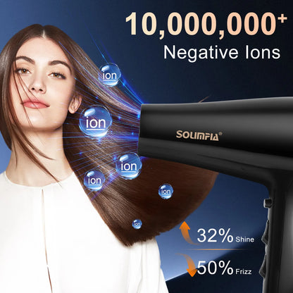 New Household Electric Hair Dryer with 5 Wind Temperature Settings and Negative Ion Hair Care High-Power Hair Dryer