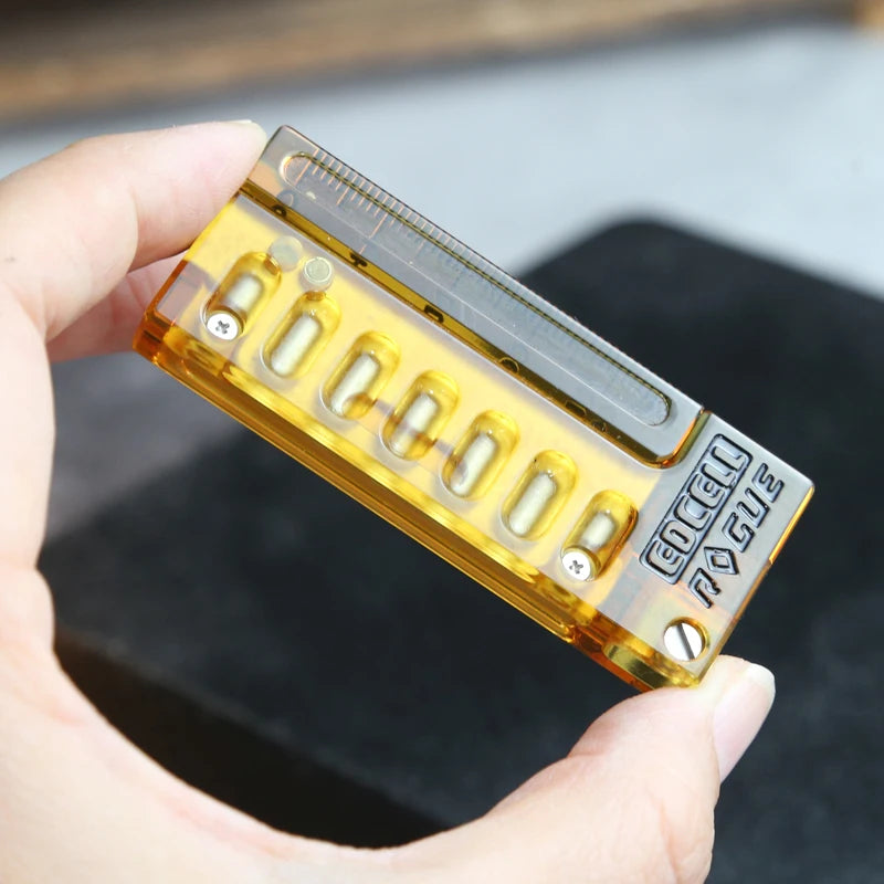 PEI Self-Deception Ruler EDC Fidget Toy Stainless Steel Mechanical Push-Pull Fidget Slider Stress Relief Toy ADHD Fidget Slider