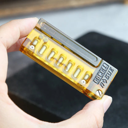 PEI Self-Deception Ruler EDC Fidget Toy Stainless Steel Mechanical Push-Pull Fidget Slider Stress Relief Toy ADHD Fidget Slider