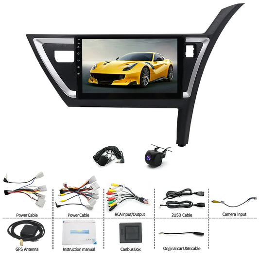 Car Double Din For 2012 - 2015 Toyota Corolla (RHP) 10-inch Android 13 car navigation built-in Carplay + Android auto / 4 + 64G