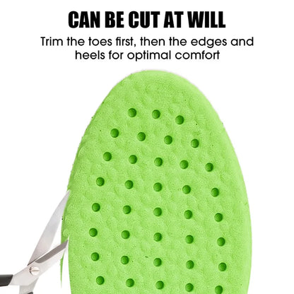 Breathable Deodorant Sports Insoles Inserts Shock Absorption Cushioning Shoe Pads Insoles Soft Comfortable Foot Care Accessories