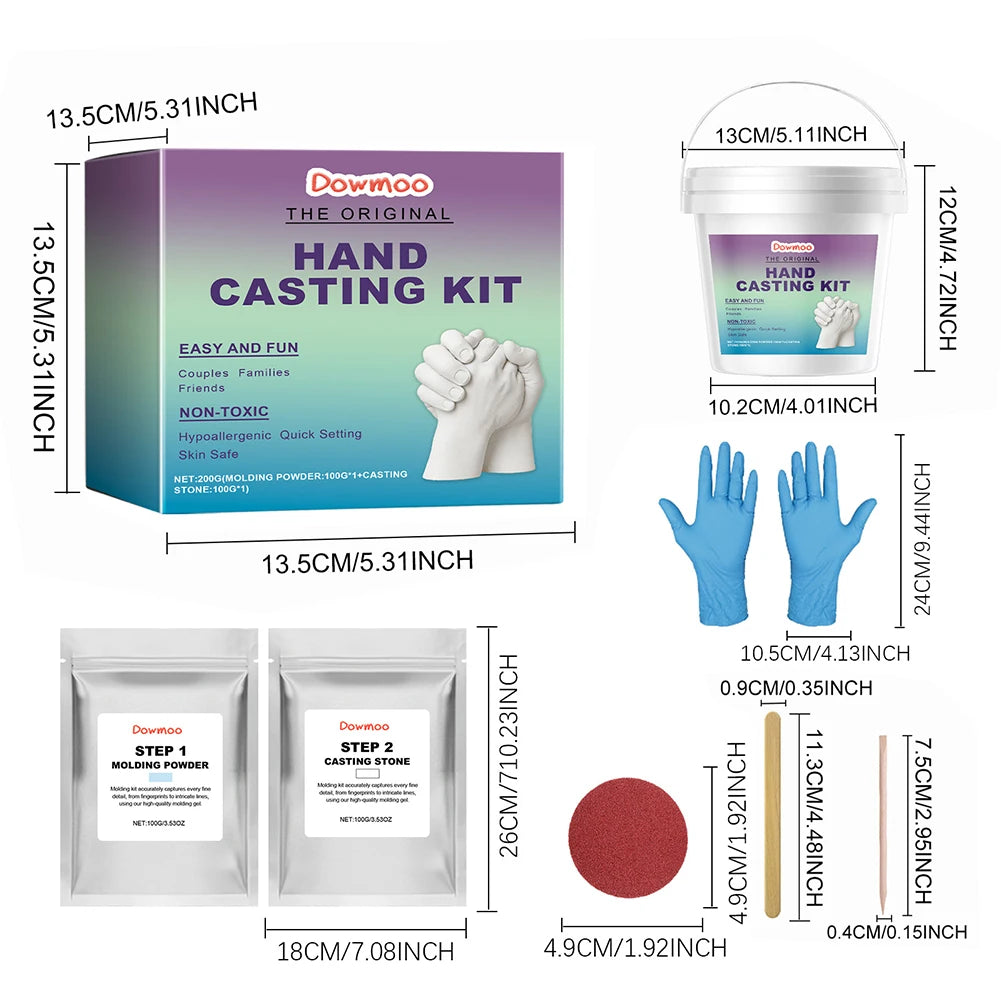 Hand Casting Kit Keepsake Fun Hand Mold Kit Plaster Hand Mold Casting Kit For Adult Child Anniversary Wedding Couples Present