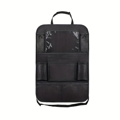 Car Backseat Organizer with Tablet Holder,1PC Kick Mats Back Seat Protector with 9 Storage Pockets Travel Accessories