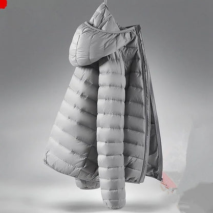Lightweight Padded Jacket Men's Short Collar Hooded down Cotton Coat Youth Fashion Casual Cleanfit Zipper Closure  Color