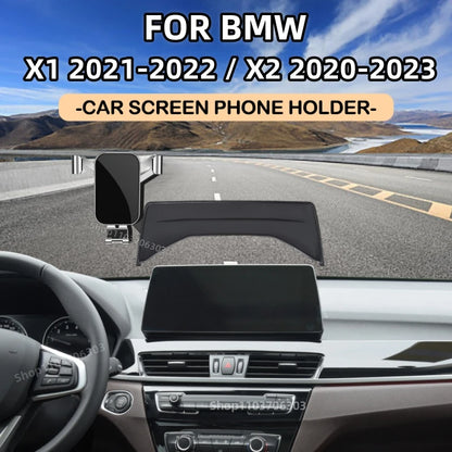 Car Screen Phone Holder For BMW X1 2020-2022 X2 2020-2023 Gravity Car Phone Holder Mobile Phone Air Vent Mount Car Accessories