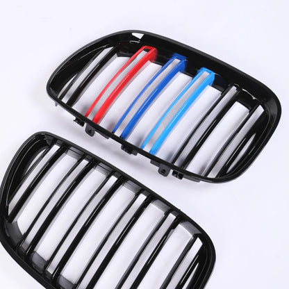 Front Bumper Kindey Grille Carbon M Style For BMW X5 E53 Facelift 2004 2005 2006 X5M Exterior Parts Grills Cover Car Accessories
