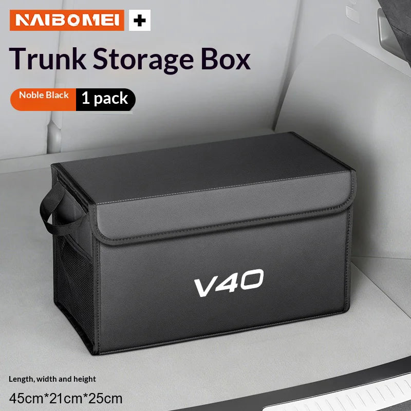 Car trunk foldable storage box suitable for Volvo V40 multifunctional storage bag large capacity storage box