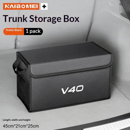 Car trunk foldable storage box suitable for Volvo V40 multifunctional storage bag large capacity storage box