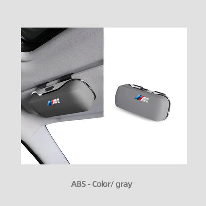 Multifunction Car Glasses Box Portable Car Sunglasses Holder Car Driving Glasses Holder Eyeglass Case Sun Visor For Model Y BMW