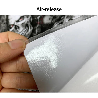 Car Stickers Skull Cartoon Printed Camo Car Body Film Adhesive Vinyl Motorcycle Sticker Waterproof Wrap Vinyl Car Accessories