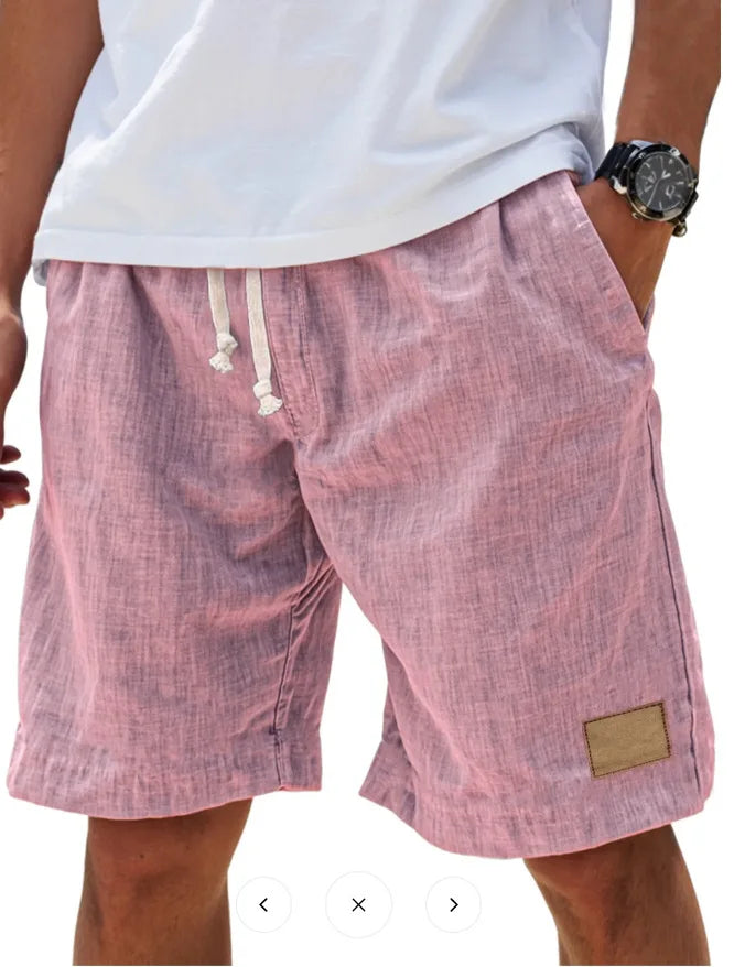 Retro Cotton Linen Shorts for Men Fashion Streetwear Men's Casual Loose Short Pants Roupas Harajuku Linen Shorts Men Clothing