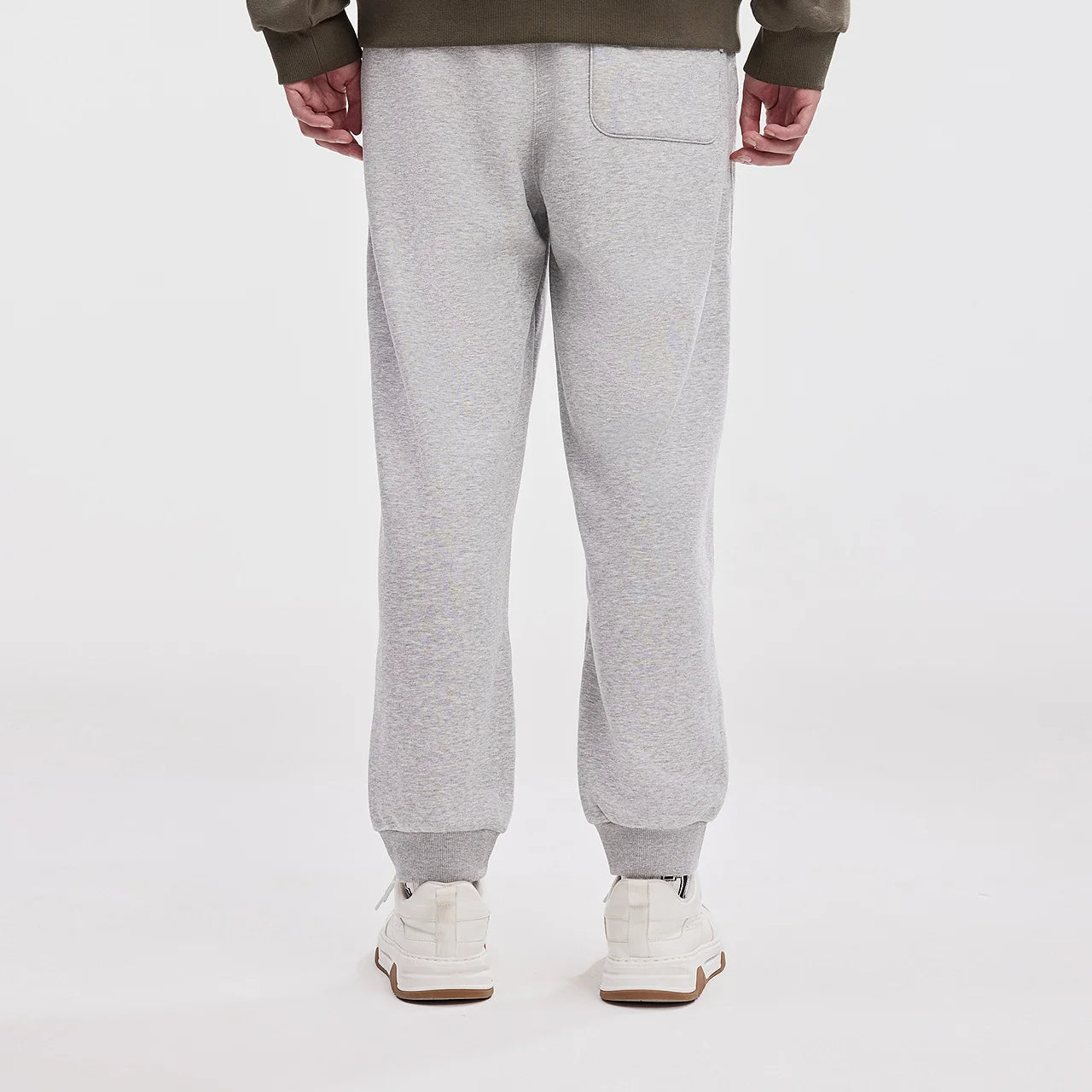 Metersbonwe Men's Fleece-Lined Tapered Pants with Side Print Autumn Winter Thermal Joggers Comfortable Cuffed Sport Sweatpants