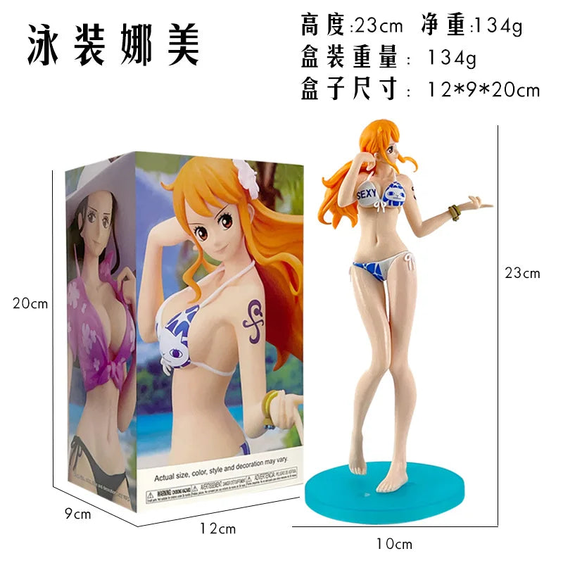 One Piece Anime Figure Nami Shirahoshi Nico Robin Nefertari D Vivi Action Model Pvc Statue Desktop Ornament Collection Toys Gift
