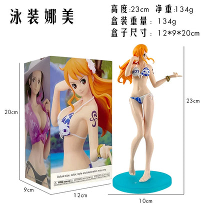 One Piece Anime Figure Nami Shirahoshi Nico Robin Nefertari D Vivi Action Model Pvc Statue Desktop Ornament Collection Toys Gift