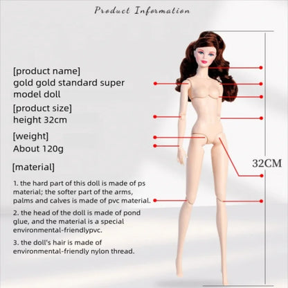 FR30 FR31 32cm Supermodel Doll Fashion Cute Trendy Figure DIY Toys White Skin Original European American Style Fashion Collector