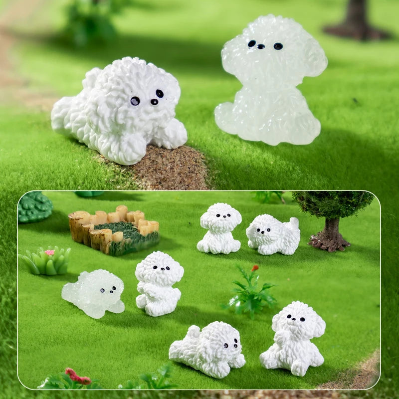6pcs Glow-in-the-Dark/Non-Glow Dual-Color Bear Puppy Cute Cartoon 3D Shoe Charms Fun Shoe Buckle For Clogs  Perfect for Xmas