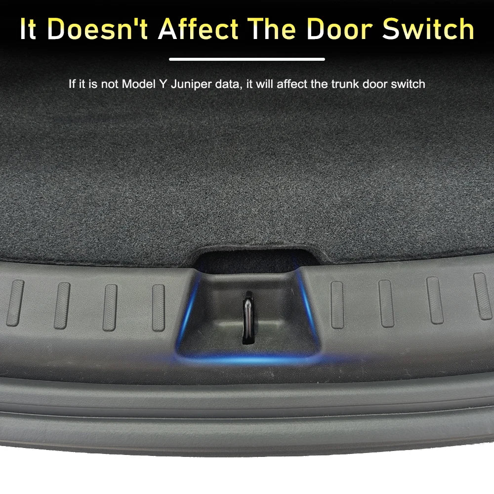 For Tesla Model Y Juniper 2025 2026 Trunk Threshold Strip TPE Mats Sill Guard Rear Cargo Kick Pad Protector Interior Accessories