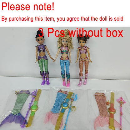 Original Netflix Mermaid Magic Warrior Loose Dolls No Accessories Sasha Nerissa Mermaid-style Transformation Dress Kid Gift Toys