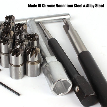 Car Diesel Injector Seat Cutter Set Oil Nozzle Reamer Carbon Remover Clean Kit Auto Repair Tool Automotive Accessories Universal