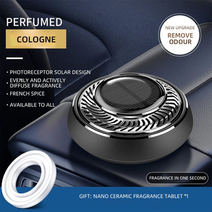 1pcs Solar Aromatherapy Car Interior Air Freshener Center Console Decoration Rotatable Rotation Fragrance Ornament Air Freshener