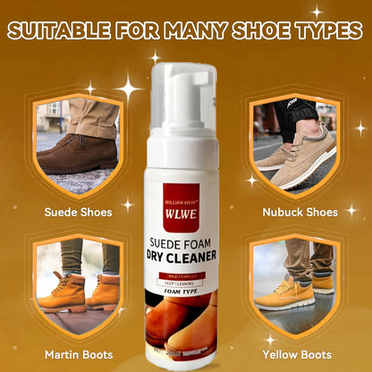 Foam Cleaner Suede And Cowhide Shoe Care Kit Residue-Free Formula For Snow Boots Knit Shoes Canvas Sneakers Sports Shoe Cleaner