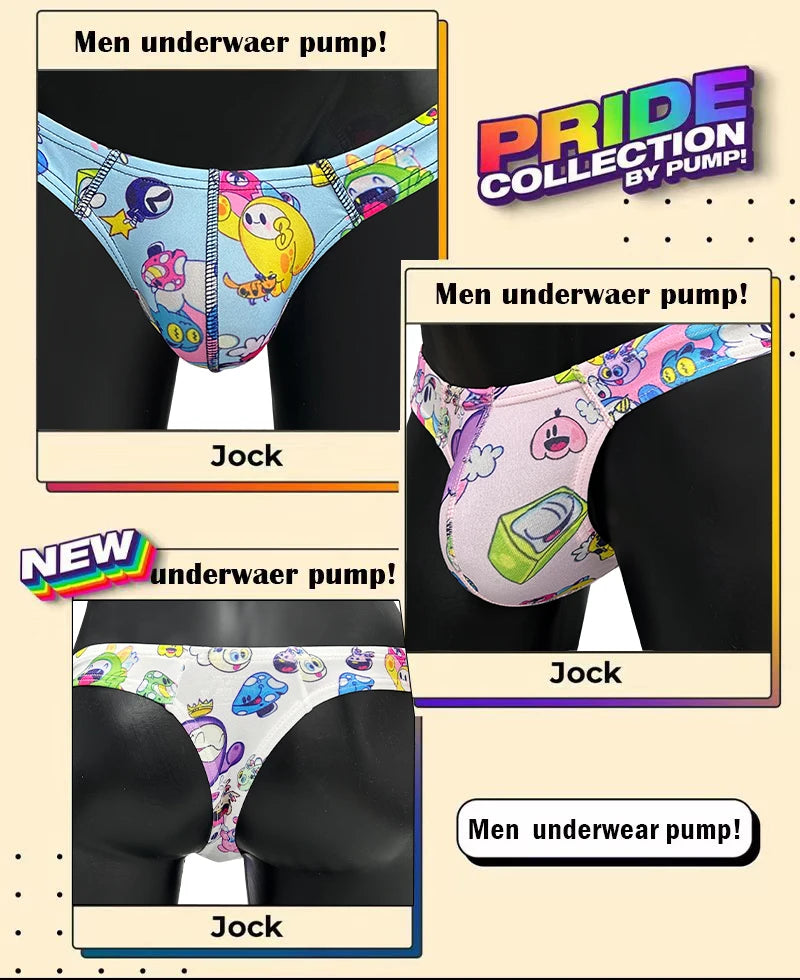 1/2/3PCS Man Thongs Underwear Hot Sale Modal Graffiti Printed Sexy Men Underpant Quick Dry Slip Panties Jockstrap Men's Thongs