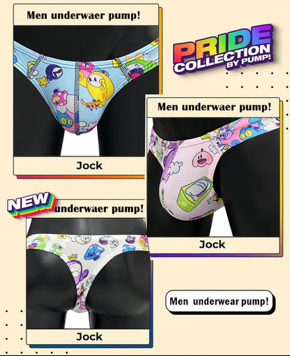 1/2/3PCS Man Thongs Underwear Hot Sale Modal Graffiti Printed Sexy Men Underpant Quick Dry Slip Panties Jockstrap Men's Thongs