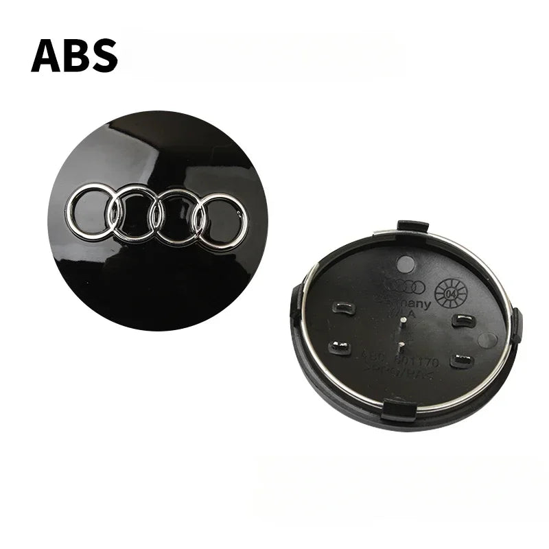 4pcs 60mm 61mm 69mm 68mm 77mm Car Styling Wheel Center Cap Hub Covers Badge 4B0601170 For Audi A3 A4 A5 A6 A7 A8  S6 Accessories