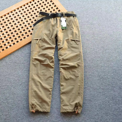 Outdoor Softell Pants Men's Autumn Winter Windproof Waterproof Thiened Fce Lined Straight Leg Hiking Mountain Climbing...