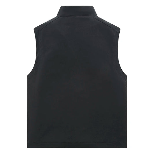 New Spring Autumn Men'S Outdoor Vest Middle-Aged And Elderly Casual Loose And Fashion Versatile Stand Up Collar Sleeveless Coat